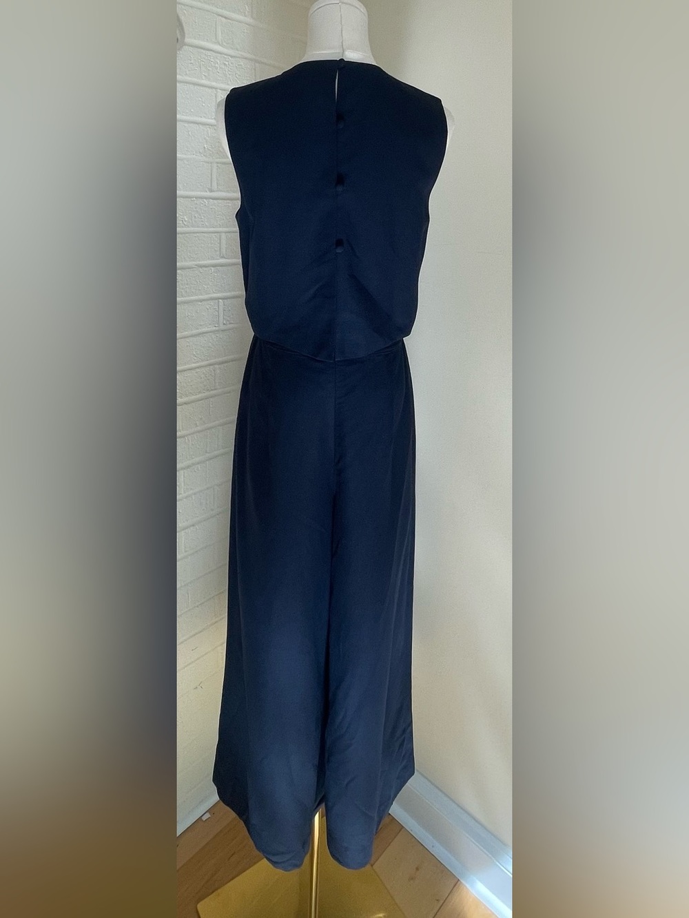Club Monaco Navy Sleeveless Wide Leg Jumpsuit Size 4